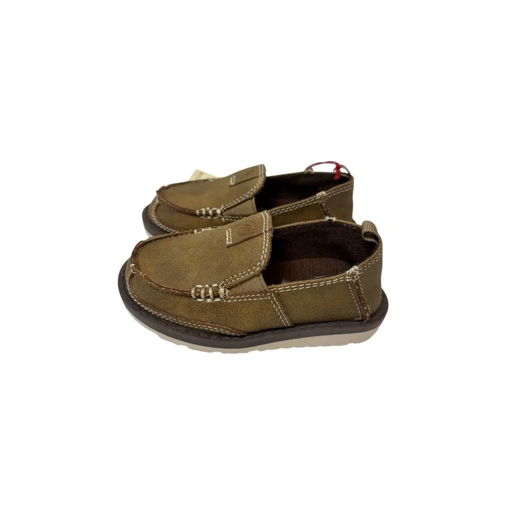 Ariat Toddler Lil'‎ Stompers Buckskin Cruiser Leather Loafers NWT Size 4